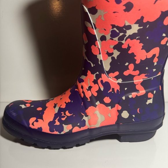 Hunter Women’s Colorful Flecktarn Camo Matte Rainboots Size 9 - Picture 3 of 14